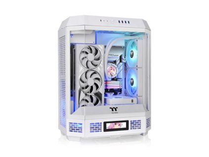 THERMAL TAKE Case The Tower 600, ATX, Průhledná bočnice, 2x 140mm Fan, bílá