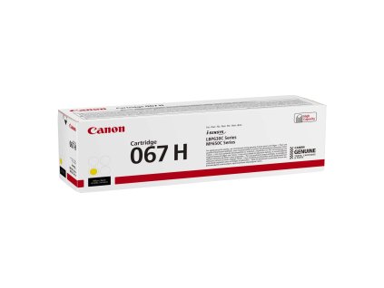 BAZAR - Canon TONER 067H žlutá pro i-SENSYS LBP631Cw, LBP633Cdwa, MF651Cw, MF655Cdw, MF657Cdw (2350 Rozbaleno (Komplet)