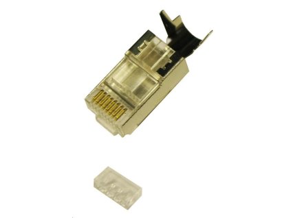 Konektor STP RJ45 (8p8c), Cat6A/Cat7, skládaný, drát (prodej po 10 ks)