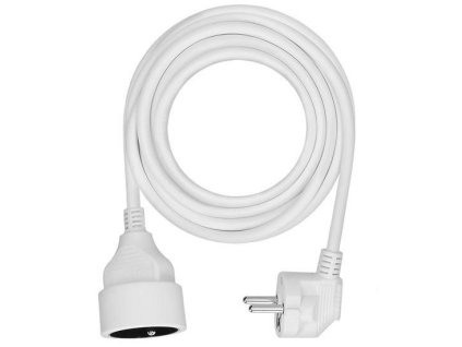 Solight prodlužovací přívod - spojka, 1 zásuvka, 5m, 3 x 1mm2, bílá
