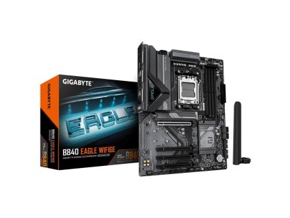 GIGABYTE MB Sc AM5 B840 EAGLE WF6E, AMD B840, 4xDDR5, Wifi, DP, HDMI, ATX