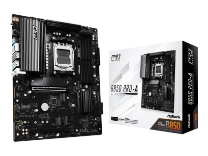 BAZAR - ASRock MB Sc AM5 B850 Pro-A, AMD B850, 4xDDR5, 1xUSB-C, HDMI, ATX - Po opravě (Bez příšlušenství)