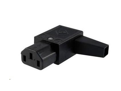 PREMIUMCORD Konektor napájecí 230V na kabel (samice, IEC C14), úhlový