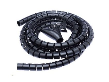 CONNECT IT trubice pro vedení kabelů WINDER, 2,5m x 20mm, černá (organizér kabelů)