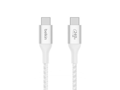 Belkin Boost charge USB-C kabel 240W, 2m, bílý