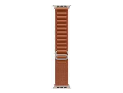 Apple Watch 49mm Terra Cotta Alpine Loop - Medium - Natural Titanium Finish