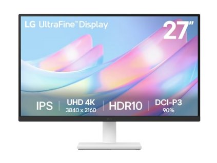 LG 27US500-W 27" IPS 3840x2160/300cd/5ms/1000:1/2xHDMI/DP/HDR 10/Flicker Safe/Tilt/VESA