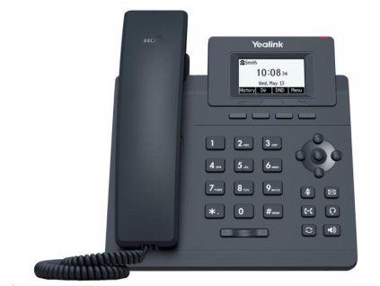 Yealink SIP-T30P IP telefon, 2,3" 132x64 grafický, 2x RJ45 10/100, PoE, 1x SIP, s adaptérem