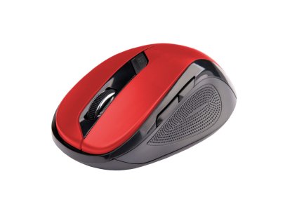 C-TECH Myš WLM-02/Ergonomická/Optická/Pro praváky/1 600 DPI/Bezdrátová USB/Černá-červená