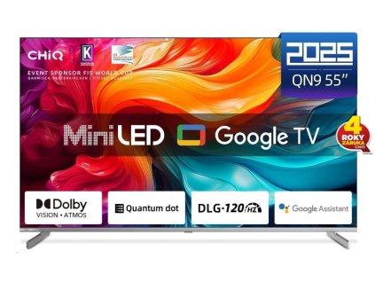 CHiQ M55QN9V TV 55", UHD MiniLED Google TV DLG 120 Hz