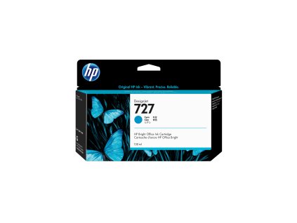 HP 727 Cyan Ink Cart, 130 ml, B3P19A