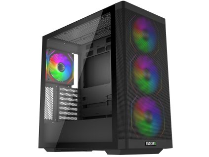 EVOLVEO Scorpio, Big Tower/4x ARGB/sklo+mřížka