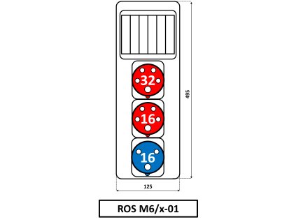 Skříň SEZ ROS M6/X-01 zásuvková