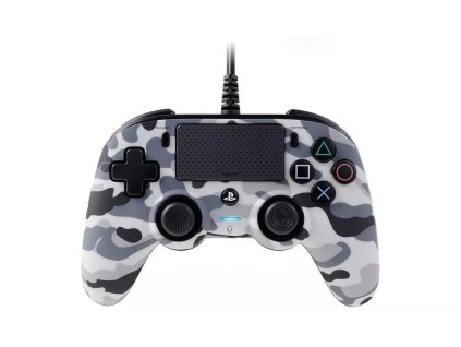 BAZAR - Nacon Wired Compact Controller - ovladač pro PlayStation 4 - camo grey - Poškozený obal (Komplet)