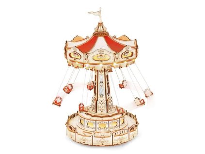 RoboTime 3D skládačka hrací skříňky Řetízkový kolotoč barevný