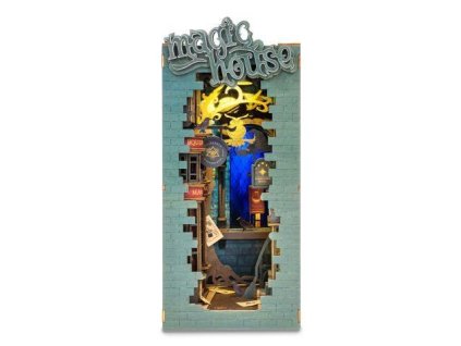 RoboTime Zarážka na knihy miniatura domečku Kouzelnická ulička