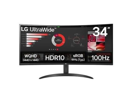 BAZAR - LG MT VA LED 34" 34WR50QK - VA panel, 3440x1440, 2xHDMI, DP, prohnutý - Poškozený obal (Komplet)
