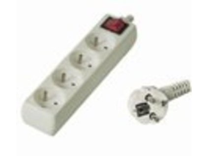 Kabel prodlužka PP4 220V 3m (4zás. + vypínač) POWERGARDEN