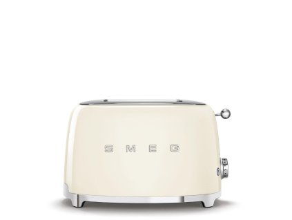 Smeg TSF01CREU toustovač / topinkovač, 2 toasty, 6 úrovní opékání, zásuvka na drobky, styl. 50. let, krémový