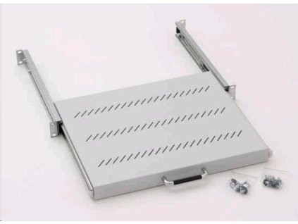 TRITON Police výsuvná 19", 1U/450mm plnovýsuv, nosnost 30kg, šedá