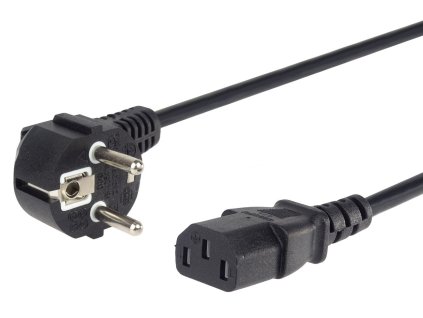 Kabel síťový 230V k počítači černý, 1m