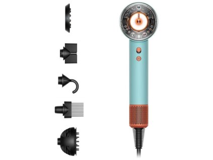 Dyson Supersonic Nural HD16 fén na vlasy, 1600 W, 3 rychlosti, 4 teploty, patina/topaz