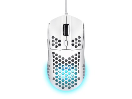 Trust Gaming GXT 928W Helox/Herní/Optická/Pro praváky/6 400 DPI/Drátová USB/Bílá