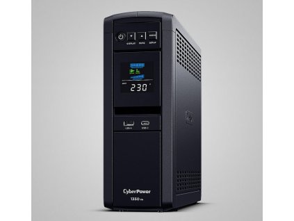 CyberPower CP1350EPFLCD, UPS Intelligent PFC, 1350VA/810W, LCD, 6x Schuko, RJ11/RJ45, USB
