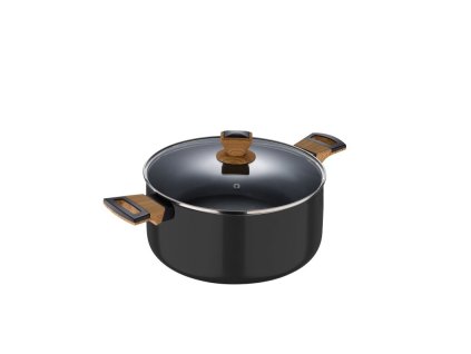 Hrnec BERGNER s nepřilnavým povrchem a poklicí 28 cm Earth Black