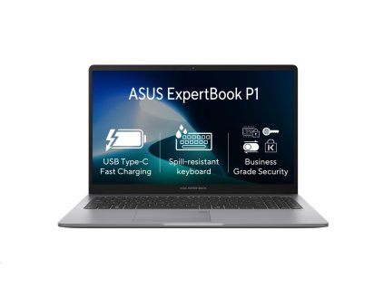 ASUS NTB ExpertBook P1 (P1503CVA-S71160X), i3-1315U, 15.6" 1920x1080, 8GB, 256GB SSD, UHD, W11 Pro, Misty Grey