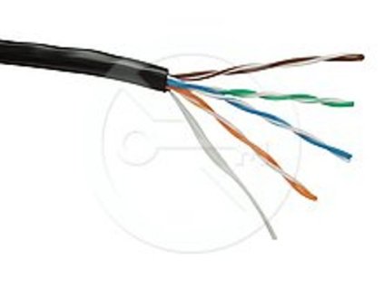 Kabel Solarix UTP Cat5e drát gelový 305m PE venkovní