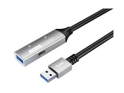 PremiumCord USB 3.2 repeater a prodlužovací kabel Male-Female, 5Gbps Aluminium 5m