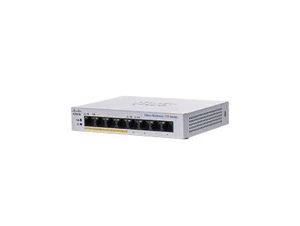 Cisco switch CBS110-8PP-D (8xGbE, 4xPoE+, 32W, fanless)