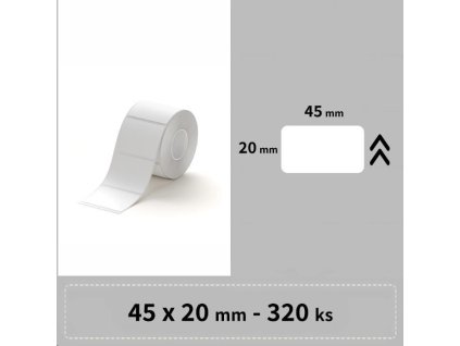 Niimbot štítky R 45x20mm 320ks Bílé pro B21, B21S, B3, B1S