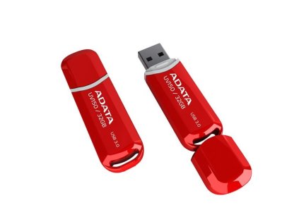 ADATA Flash Disk 32GB UV150, USB 3.1 Dash Drive (R:90/W:20 MB/s) červená