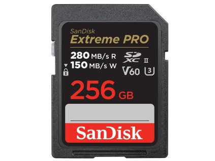 SanDisk SDXC karta 256GB Extreme PRO (280 MB/s Class 10, UHS-II V60)