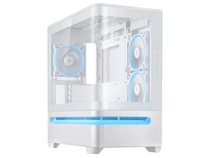 ASUS Case AP202 PRIME CASE, mATX, Průhledná bočnice, 3x 120mm ARGB Fan, bílá