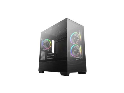 DEEPCOOL Case CG380 3F, mATX, ARGB, Průhledná bočnice, 3x120mm Fan, černá