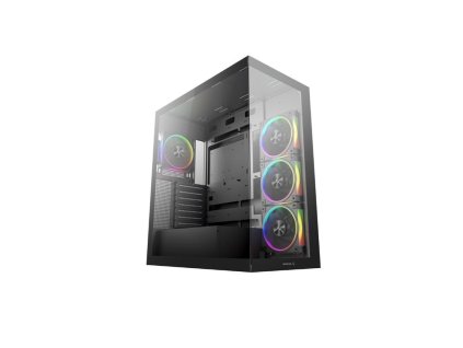 DEEPCOOL Case CG580 4F V2, ATX, Průhledná bočnice, 4x120mm ARGB, černá