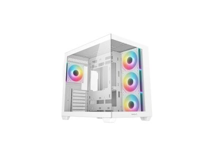 DEEPCOOL Case CG530 4F WH, ATX, Průhledná bočnice, 4x120mm ARGB, bílá