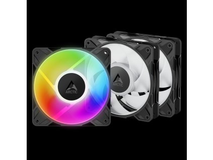 ARCTIC P12 Pro A-RGB (3 Pack) - 120mm A-RGB PWM ventilátor s rozdělovačem kabelů