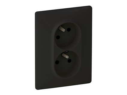 LEGRAND Zásuvka VALENA LIFE 2x2P+T CL. černá