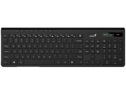 GENIUS klávesnice Slimstar 7230 USB CZ+SK černá bezdrátová mini receiver