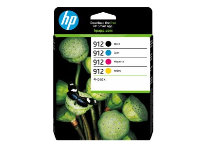 HP 912 CMYK Original Ink Cartridge 4-Pack (315 / 315 / 315 / 250 pages)