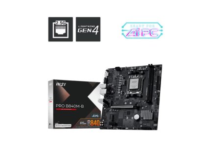 BAZAR - MSI MB Sc AM5 PRO B840M-B, AMD B840, 2xDDR5, 1xHDMI, 1xVGA, mATX - Po opravě (Bez příšlušenství)