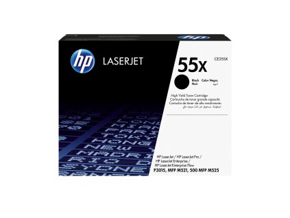 HP 55X Black LJ Toner Cart, CE255X (12,500 pages)