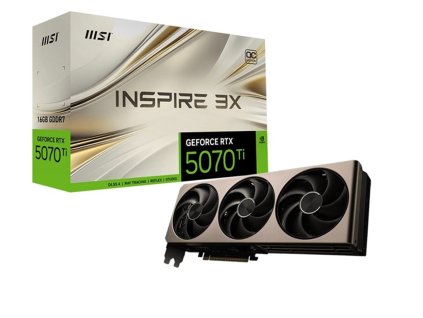 MSI GeForce RTX 5070 Ti 16G INSPIRE 3X OC/16GB/GDDR7