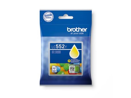 Brother LC-552Y (inkoust yellow, 550 str.)