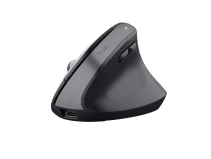 TRUST myš Bayo+ Ergonomická vertikální myš, Bezdrátová, černá