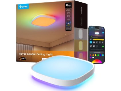 Govee RGBICWW Smart čtverhranné stropní světlo 2400lm 30cm Matter